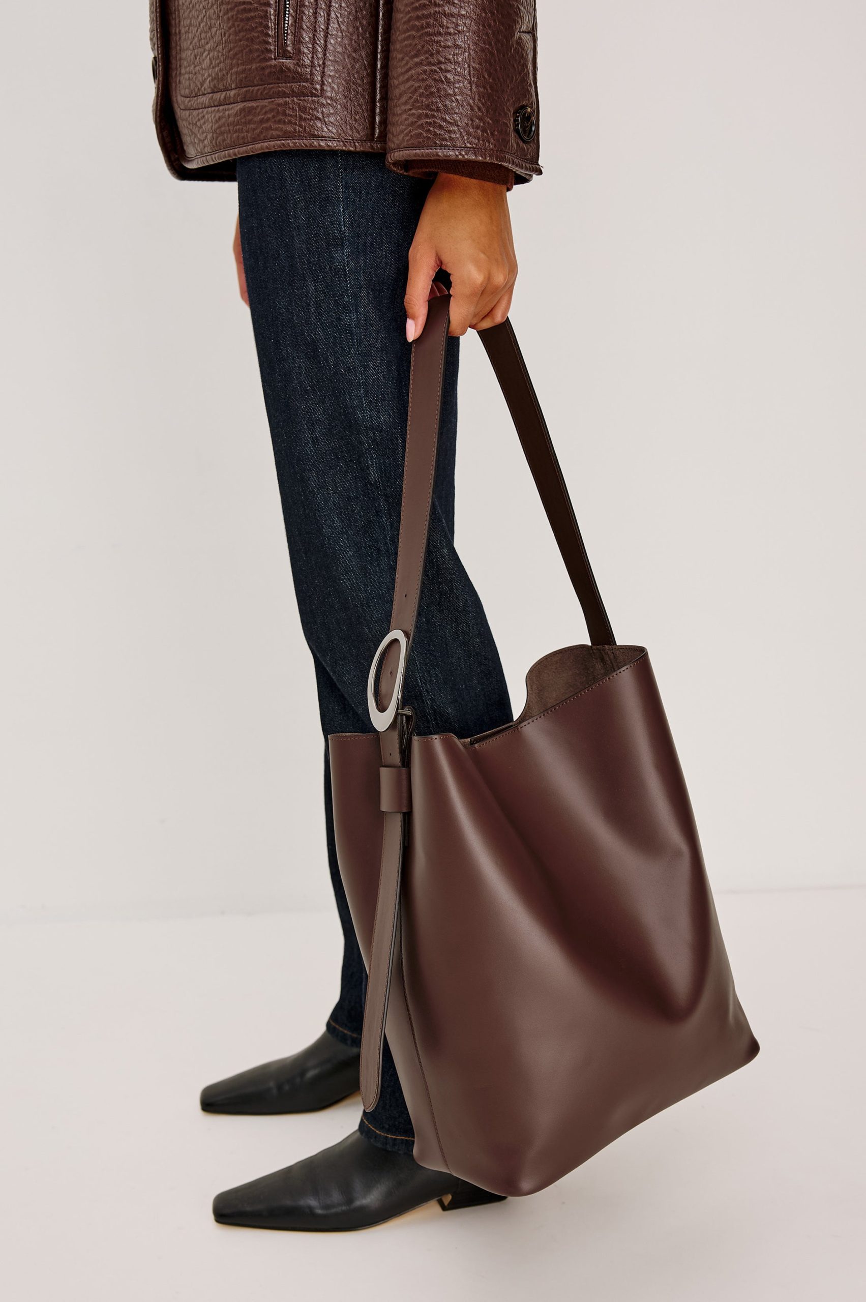 TORINO BUCKET BAG - ESPRESSO LEATHER - Image 5