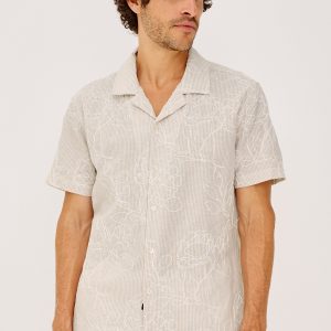 TYLER SHIRT - BOUQUET KHAKI STRIPE