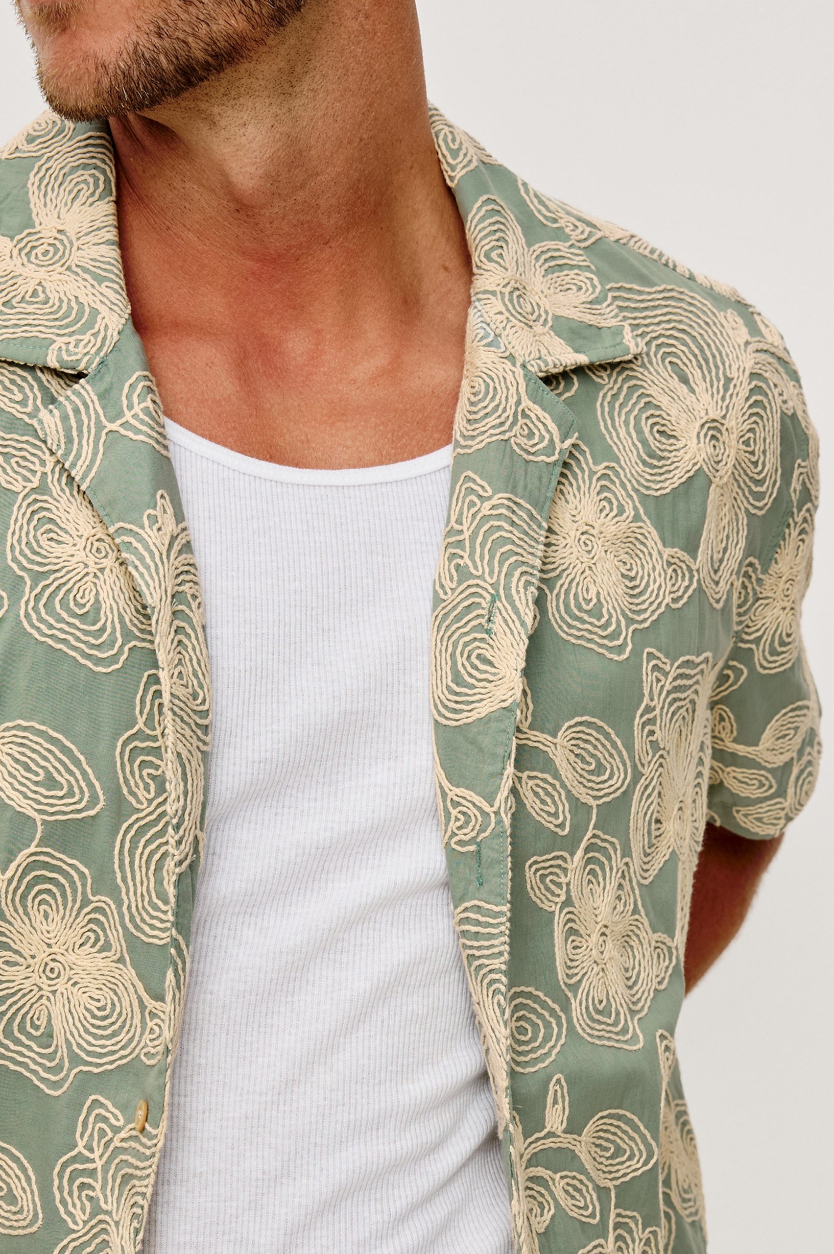 TYLER SHIRT - FLORAL ROPE JADE - Image 2