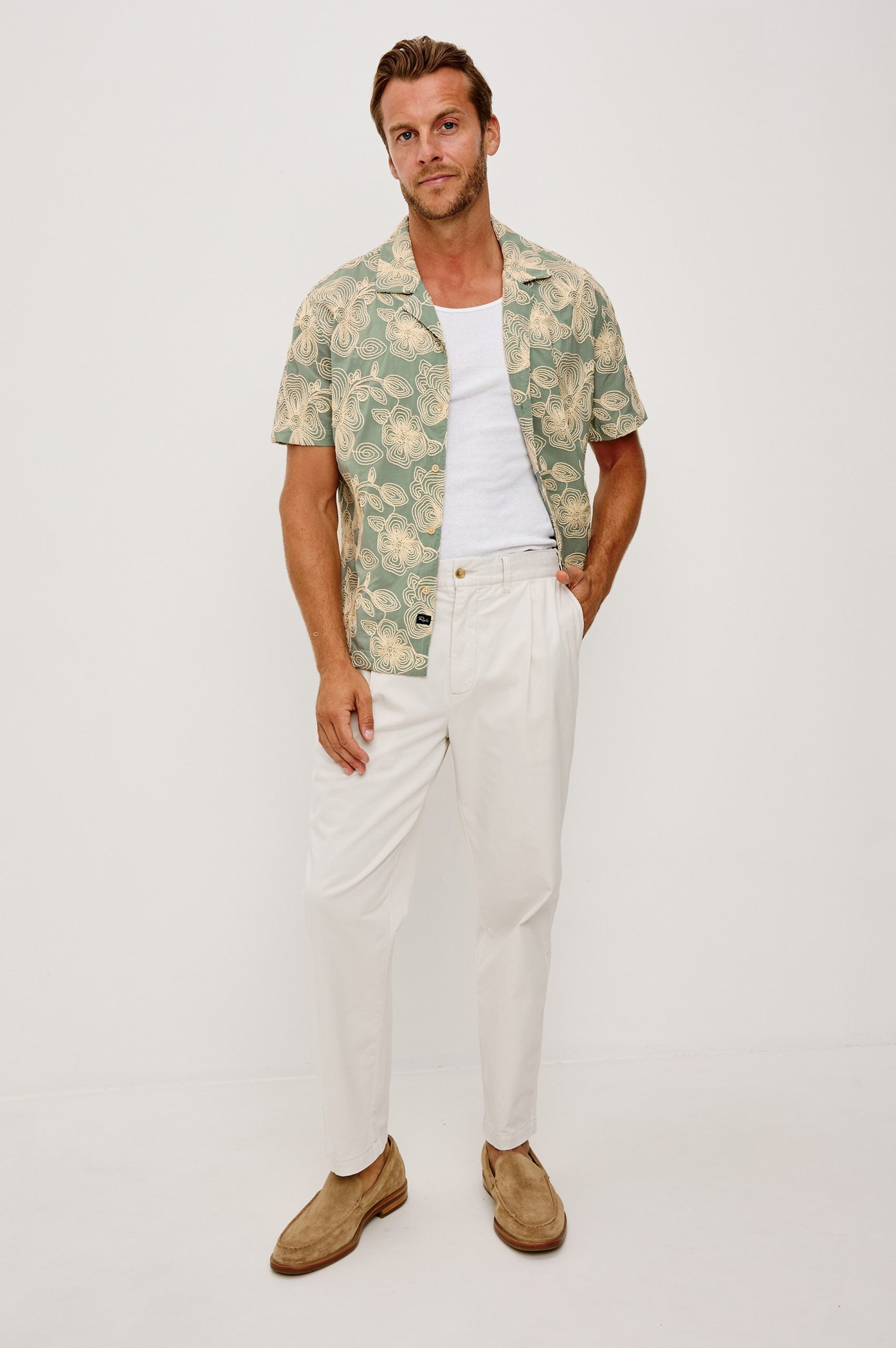 TYLER SHIRT - FLORAL ROPE JADE - Image 3