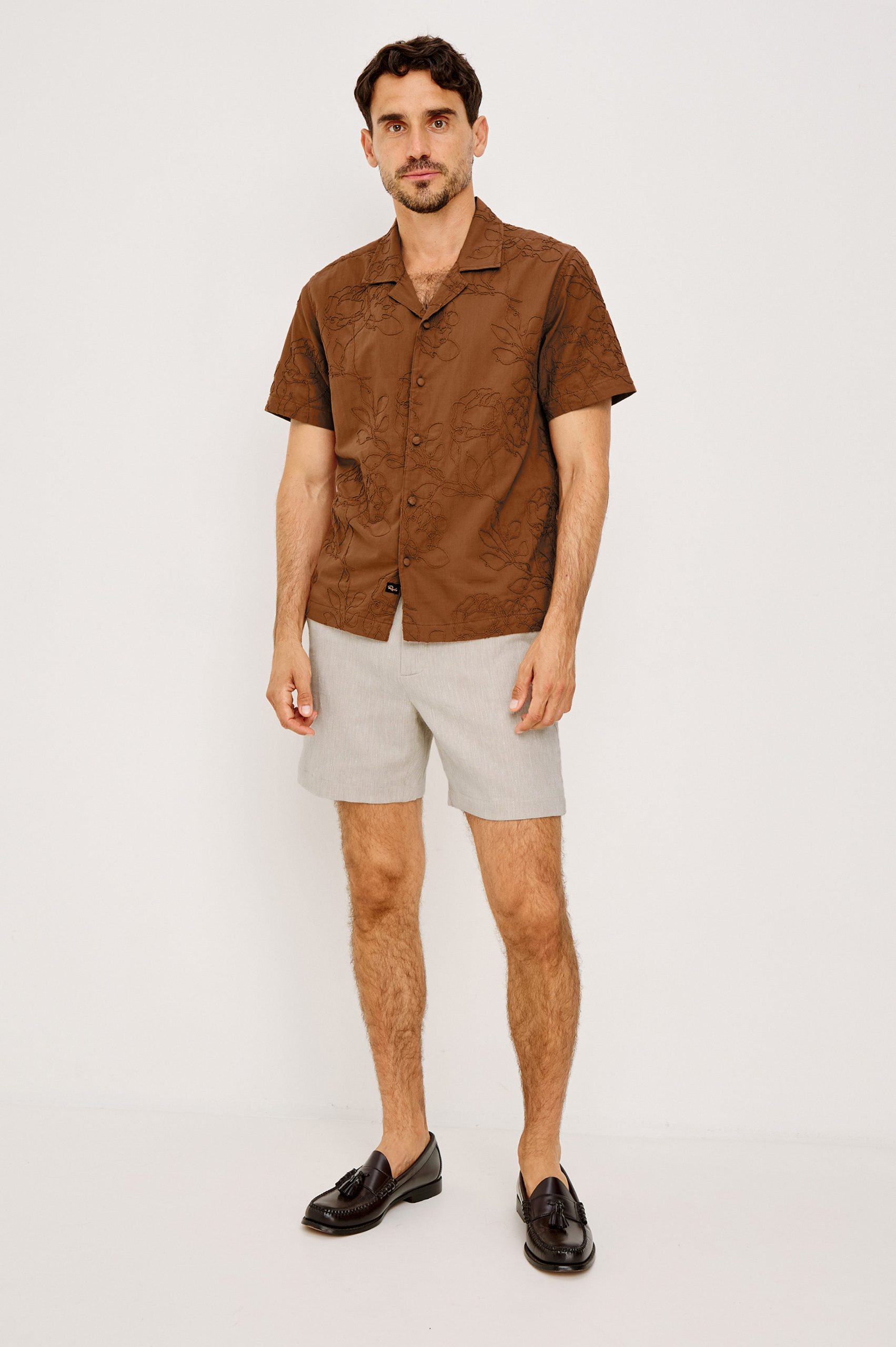 TYLER SHIRT - FLORAL ROPE RUST - Image 3