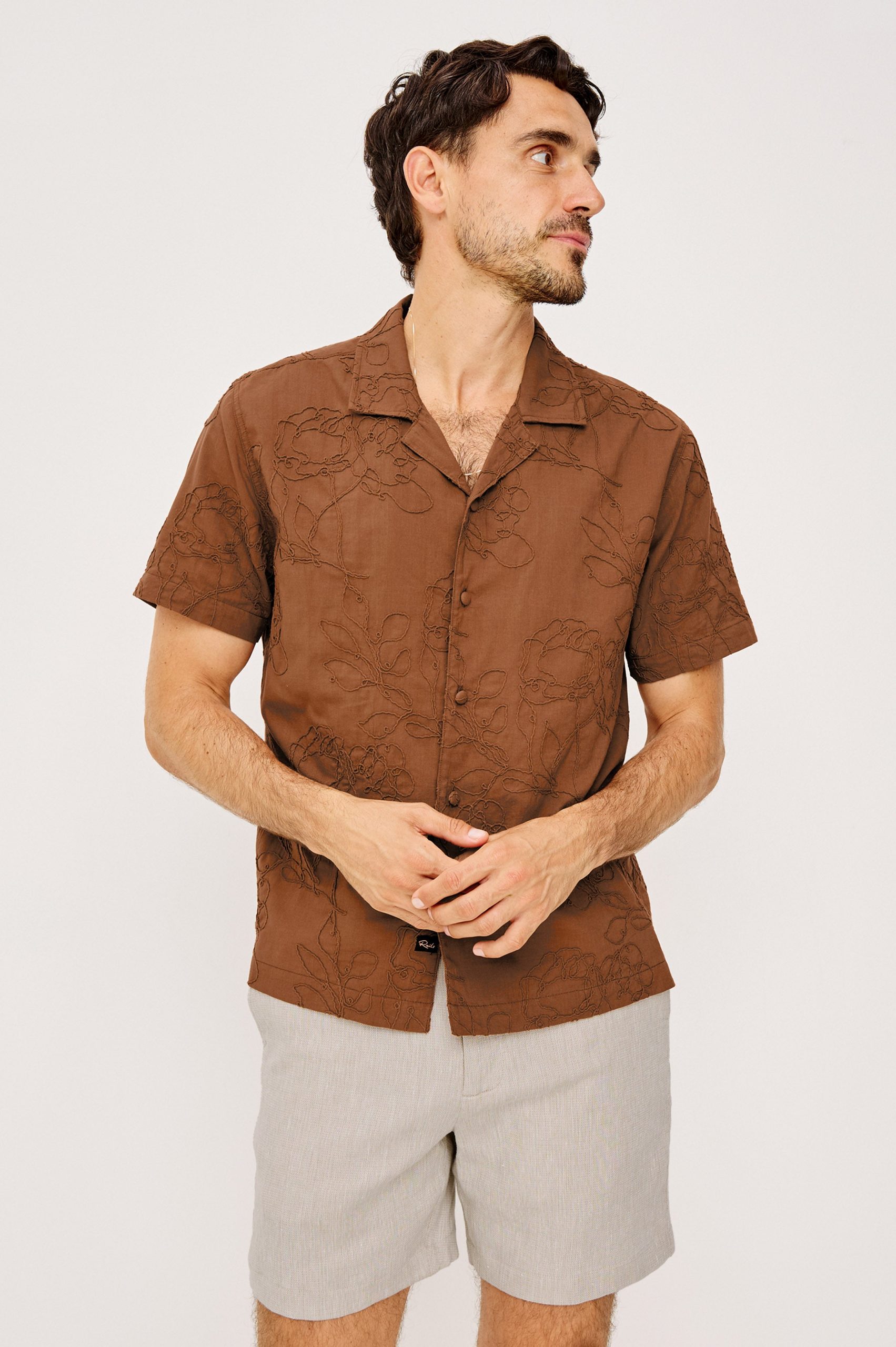 TYLER SHIRT - FLORAL ROPE RUST - Image 4