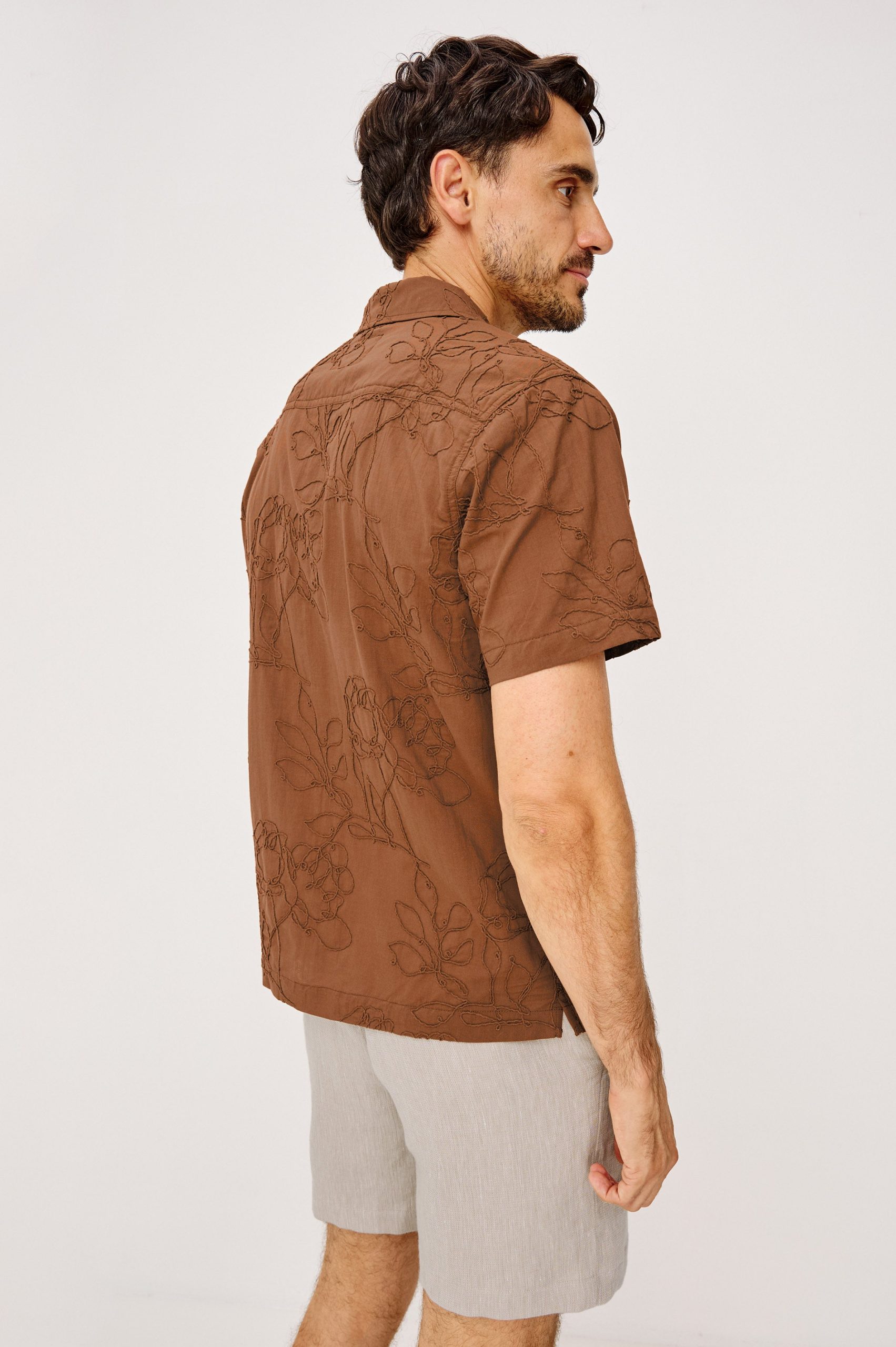 TYLER SHIRT - FLORAL ROPE RUST - Image 5