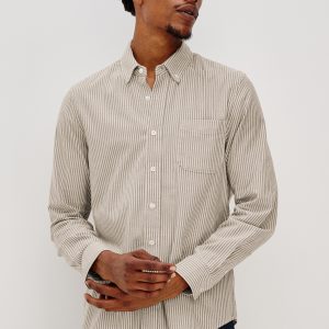 VANCE SHIRT - CEDAR OAT STRIPE