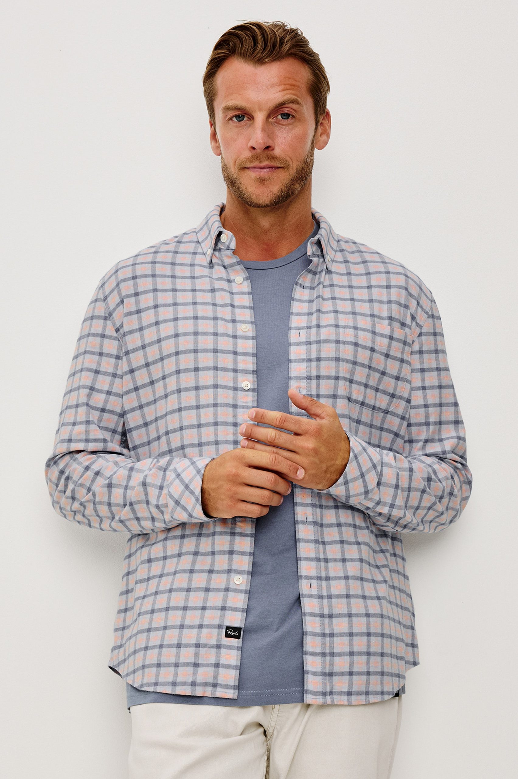 VANCE SHIRT - PEACH SKY