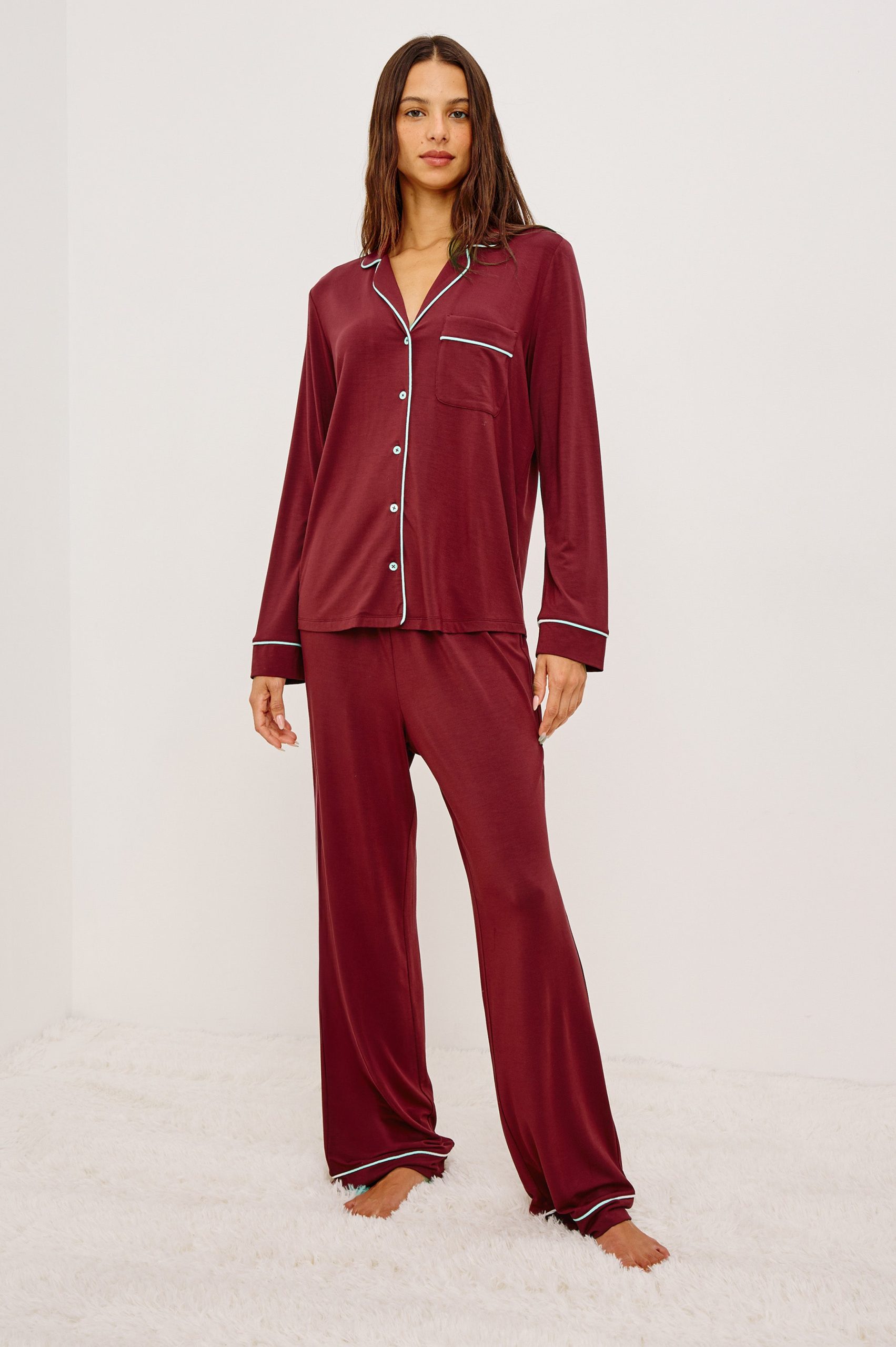 VARRA PAJAMA SET - CABERNET - Image 4