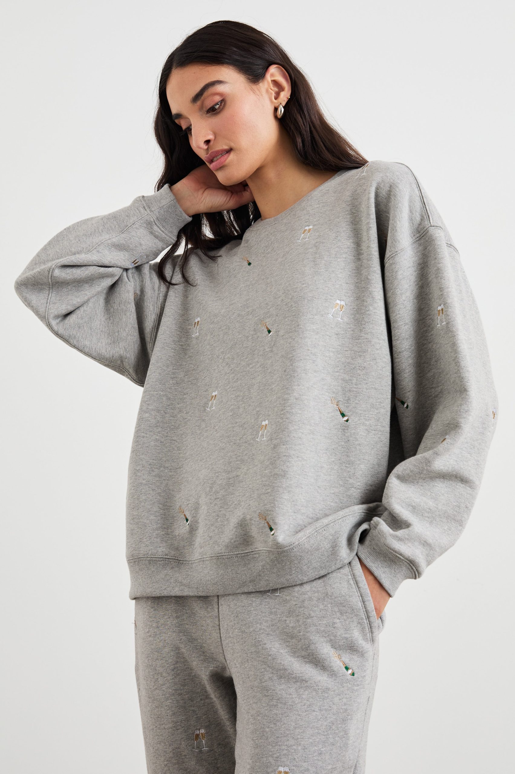 THE VARSITY SWEATSHIRT - CHAMPAGNE EMBROIDERY - Image 5