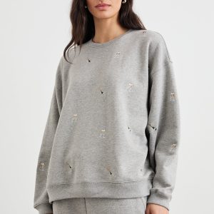 THE VARSITY SWEATSHIRT - CHAMPAGNE EMBROIDERY