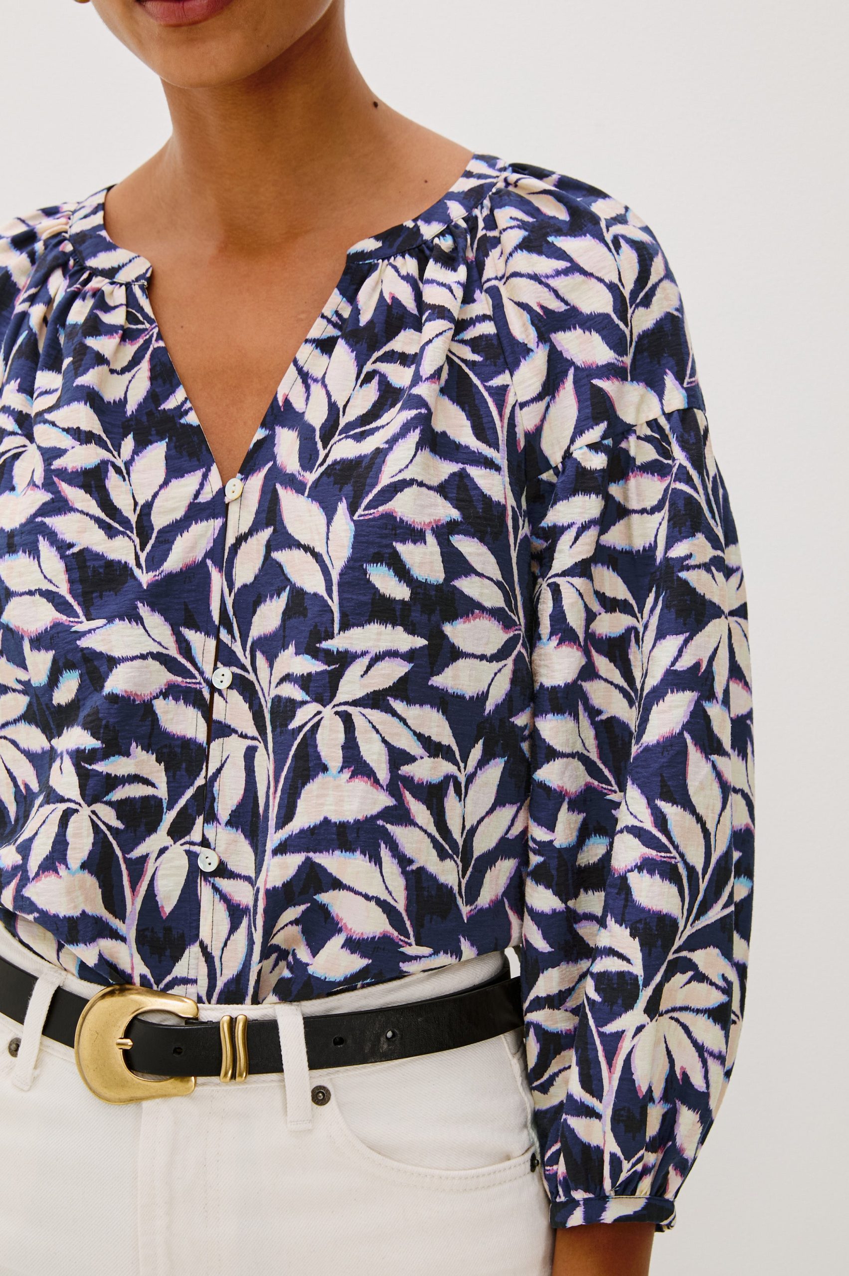 VASIA TOP - NAVY VINES - Image 2