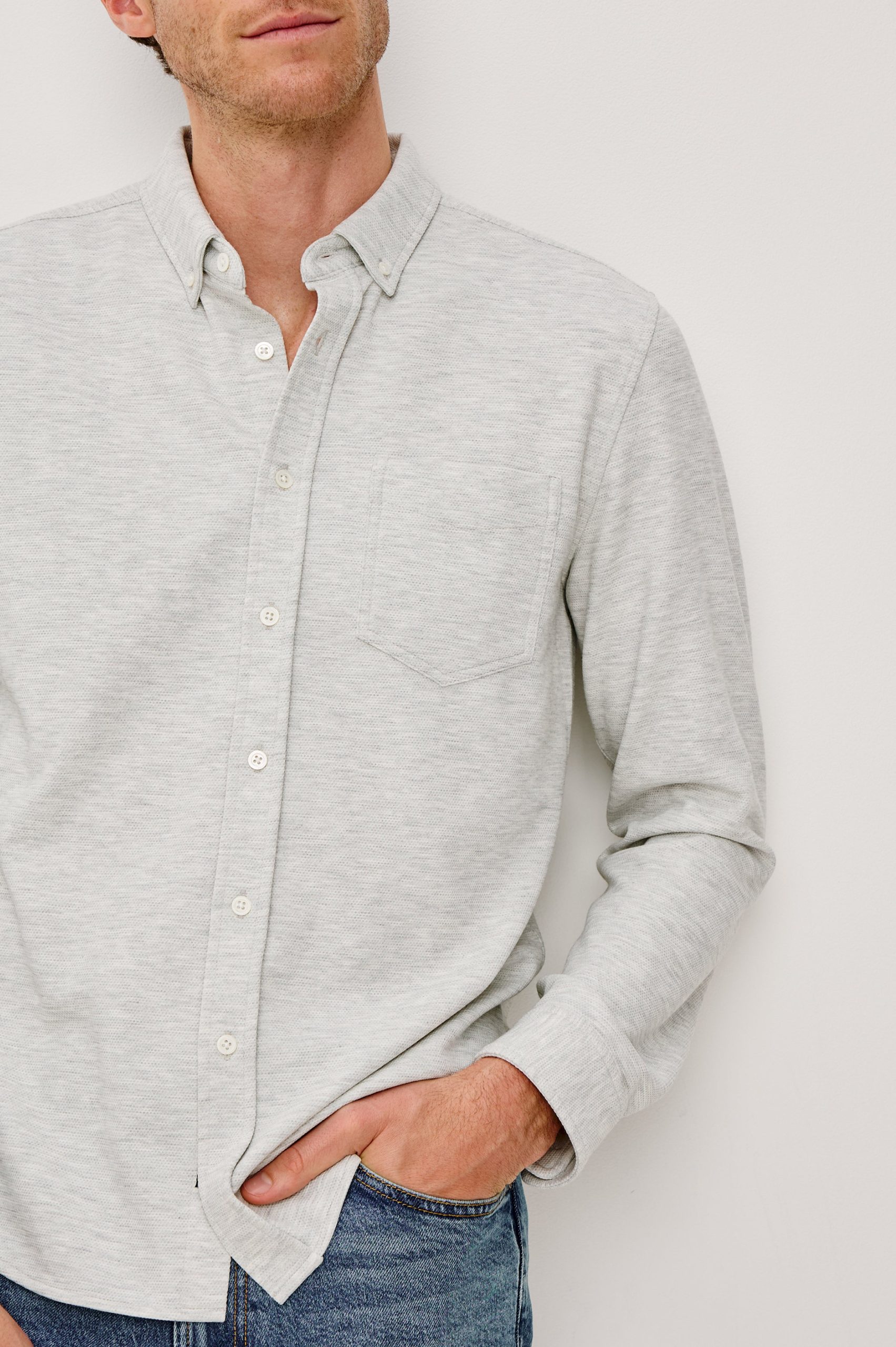 VINCENT SHIRT - HEATHER GREY - Image 2
