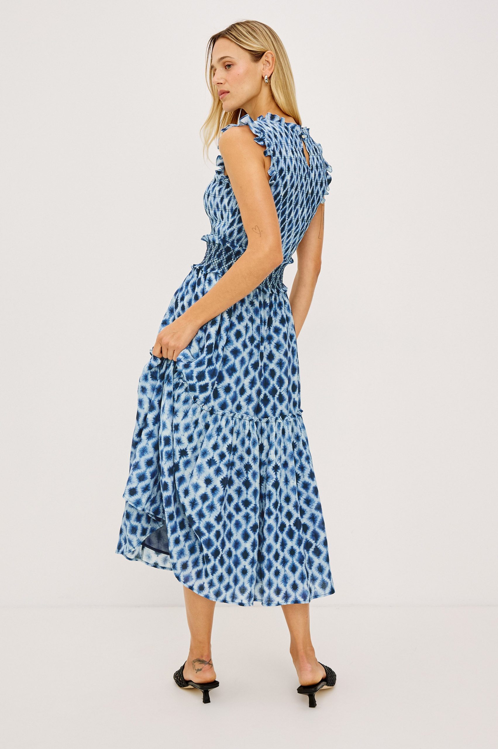 VIVIER DRESS - SAPPHIRE SHIBORI - Image 5