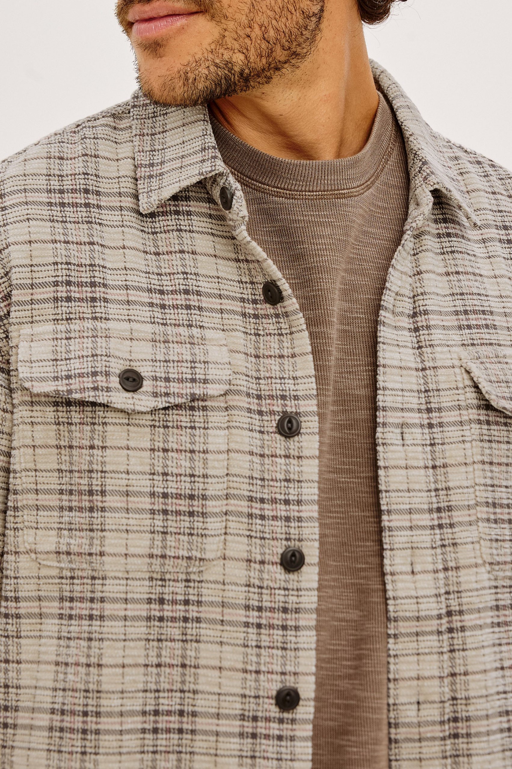 WARREN OVERSHIRT - WHEAT RHUBARB CHENILLE - Image 2