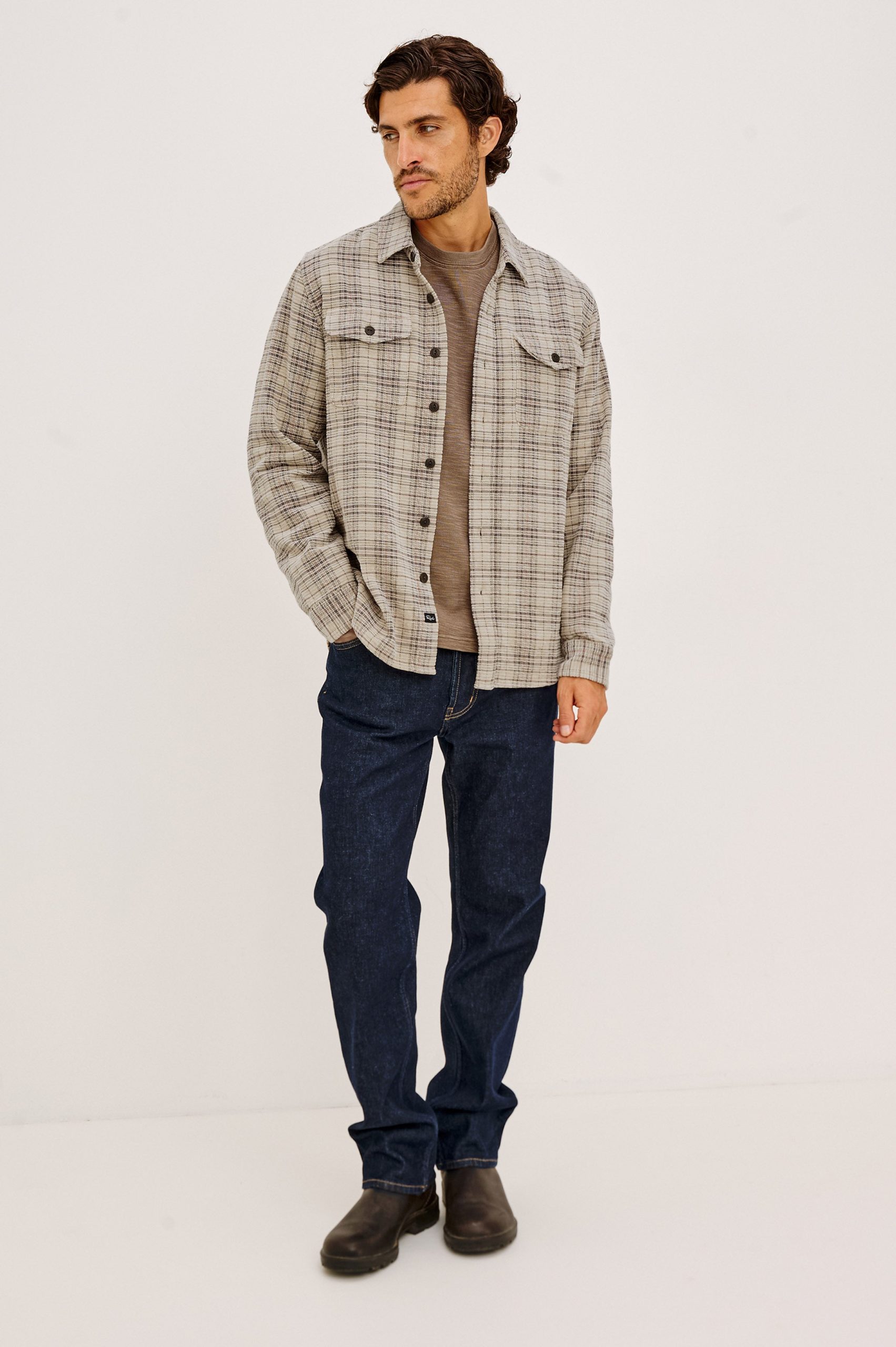 WARREN OVERSHIRT - WHEAT RHUBARB CHENILLE - Image 3