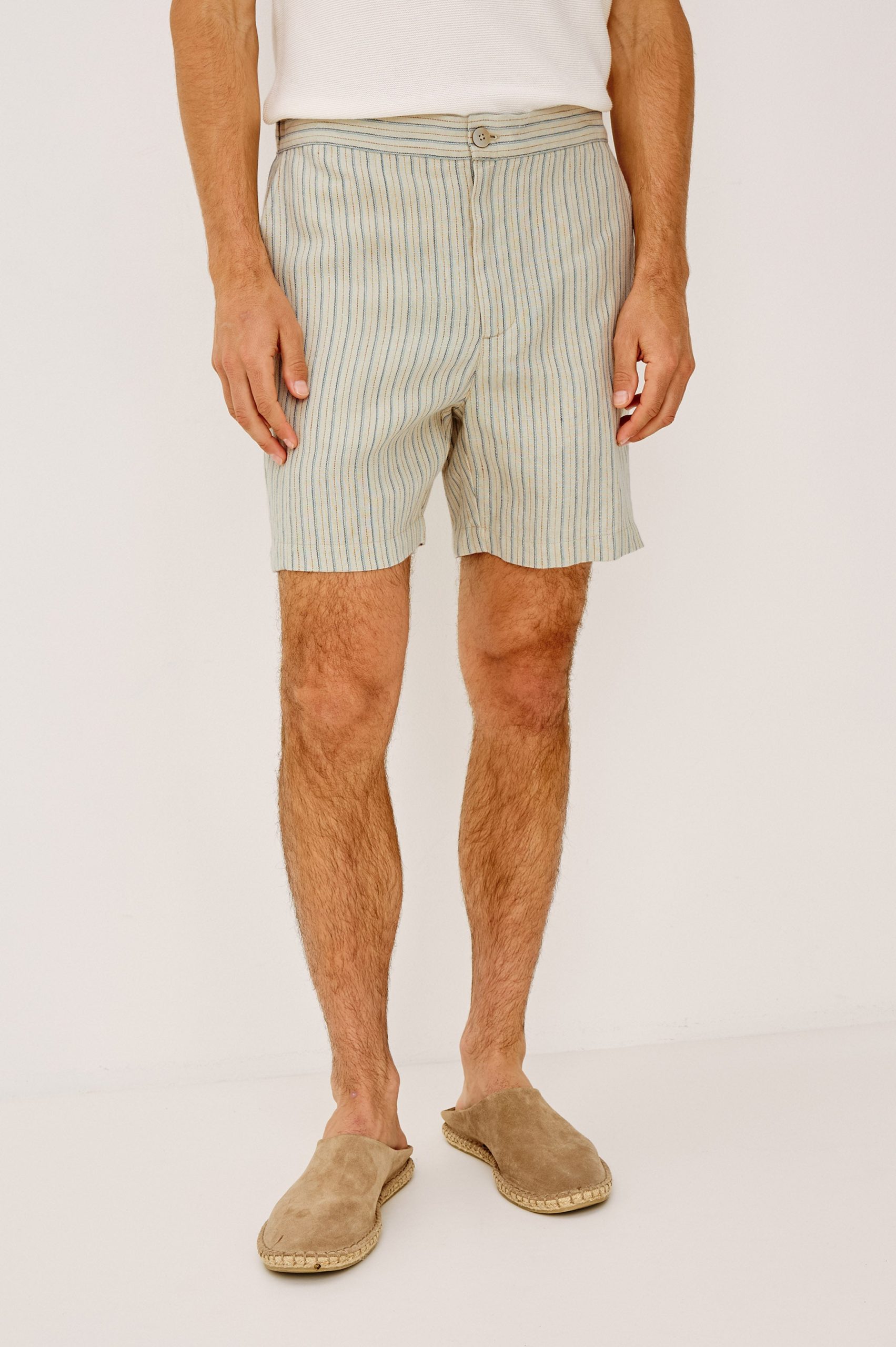 WILSON SHORT - ECRU MULTI STRIPE