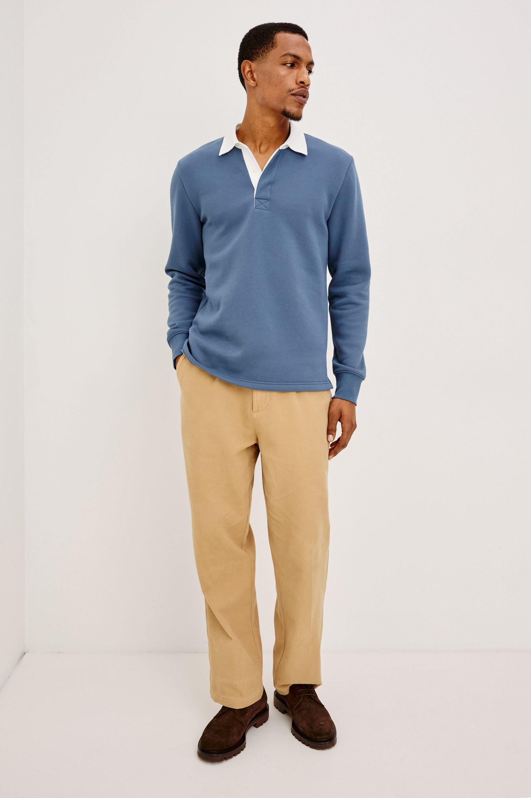 WRIGHT POLO SHIRT - VINTAGE STEEL