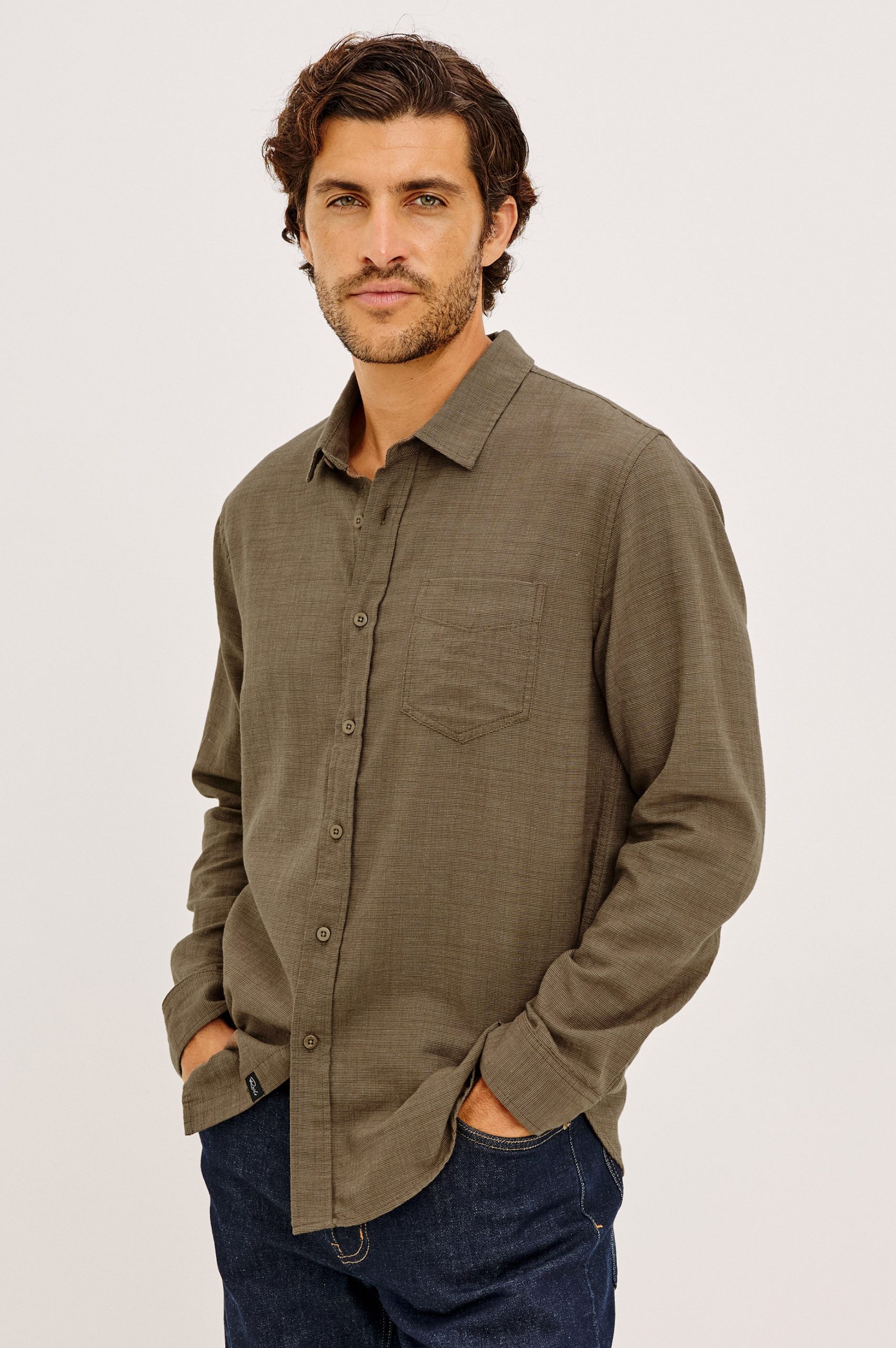 WYATT SHIRT - ESPRESSO ETCH