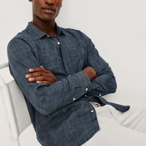 WYATT SHIRT - NAVY ETCH