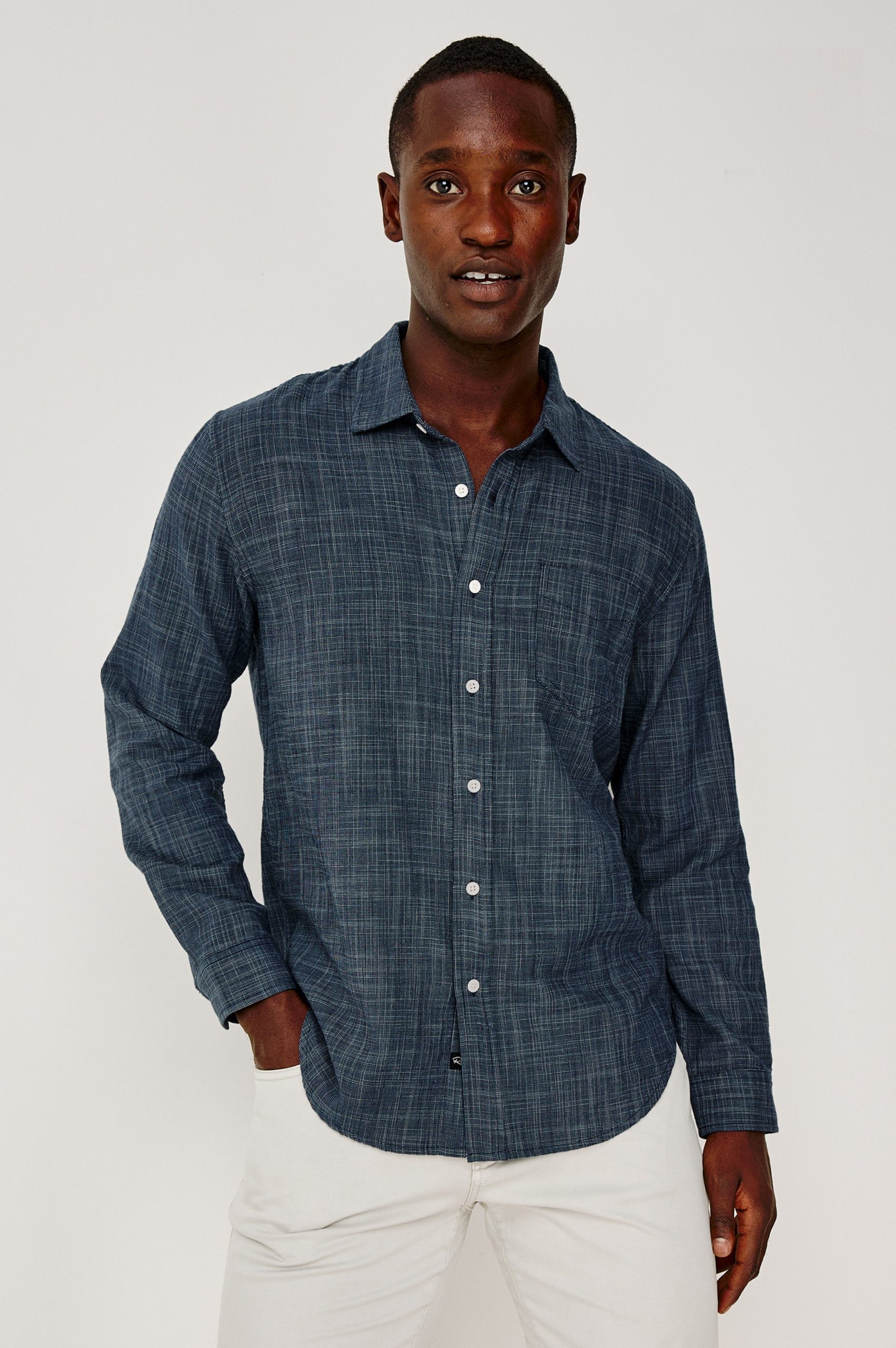 WYATT SHIRT - NAVY ETCH - Image 2