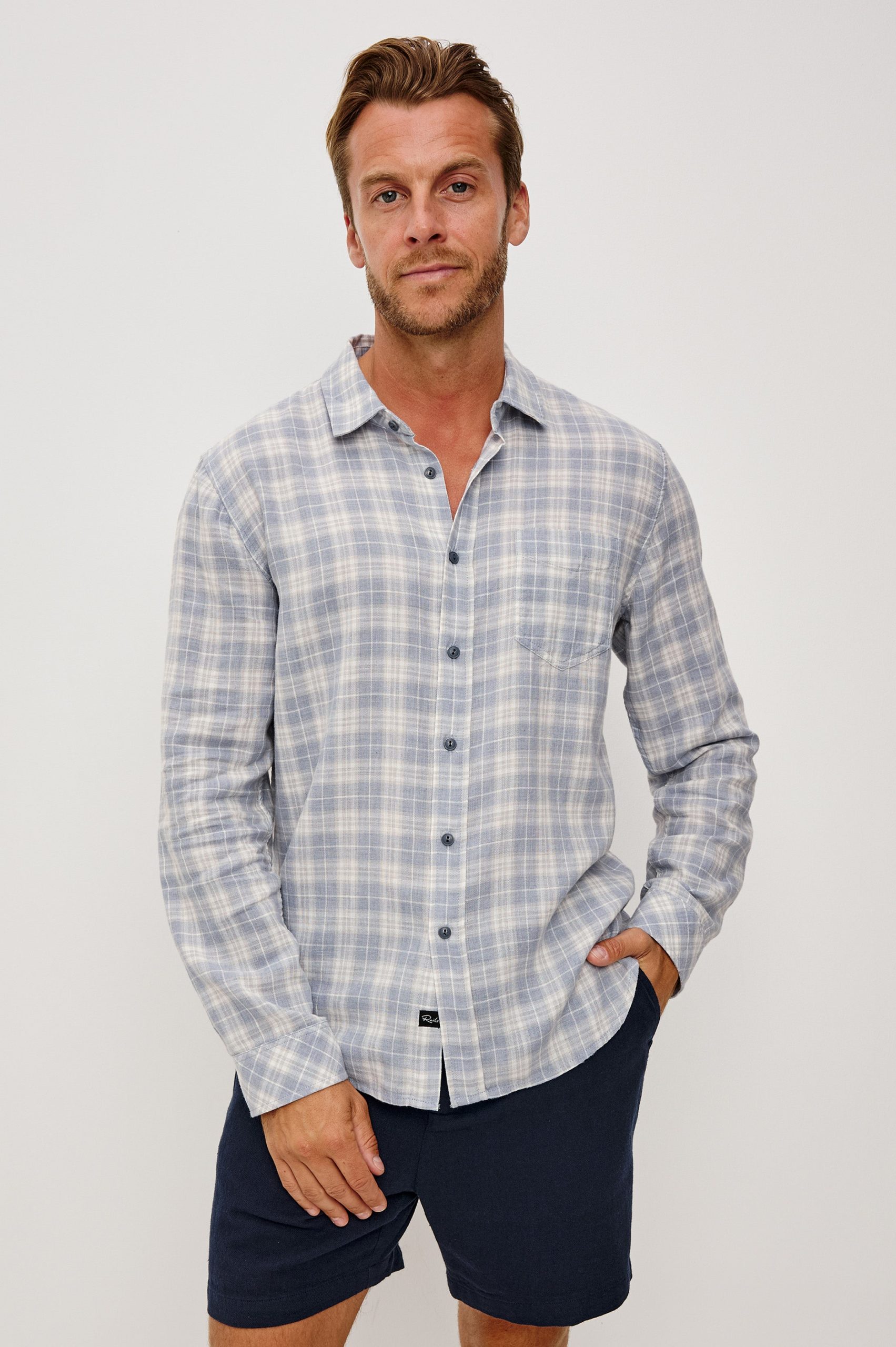 WYATT SHIRT - THATCH CLOUD CREAM