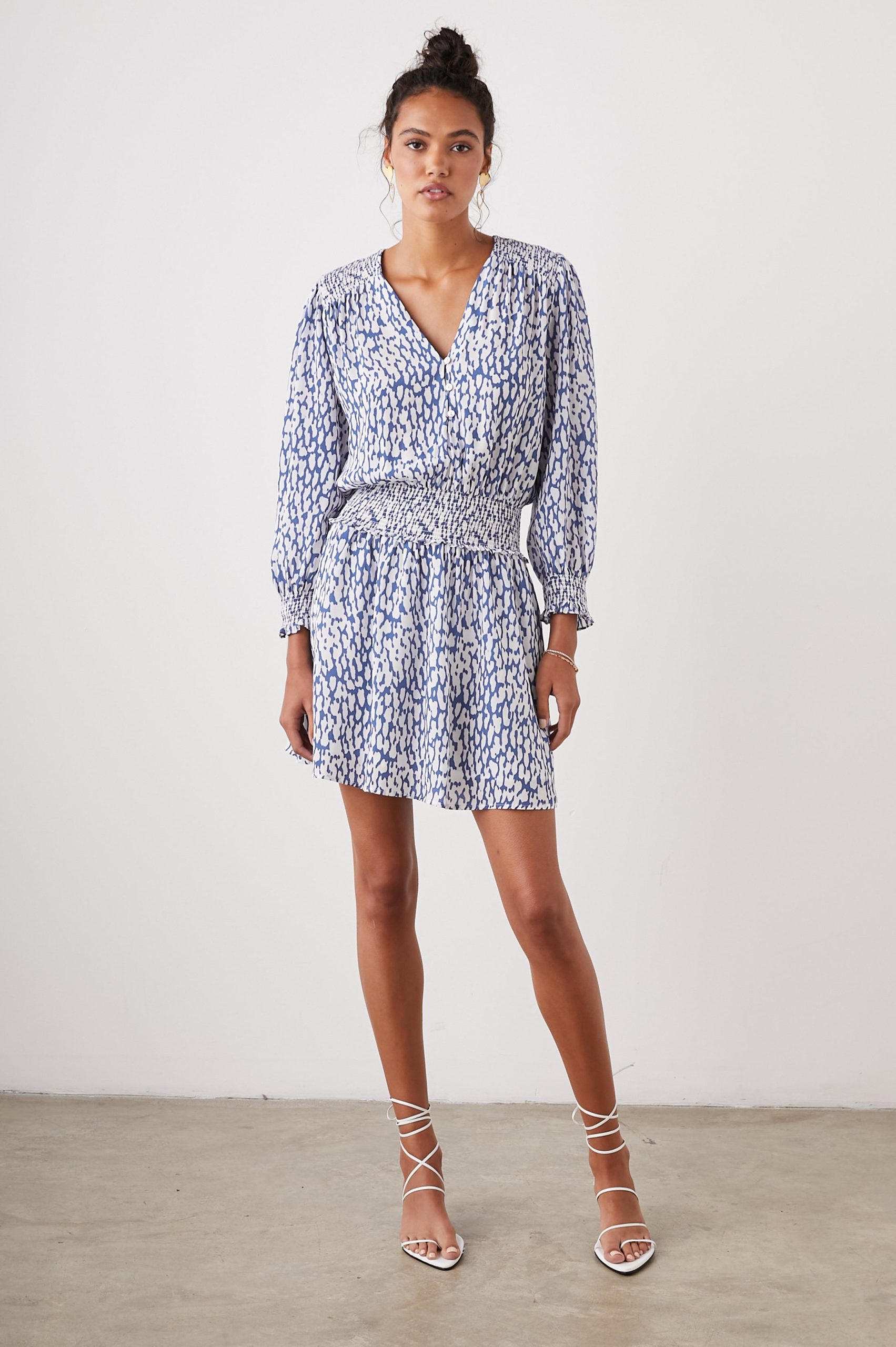 ZANA DRESS - COBALT STATIC LEOPARD - Image 6