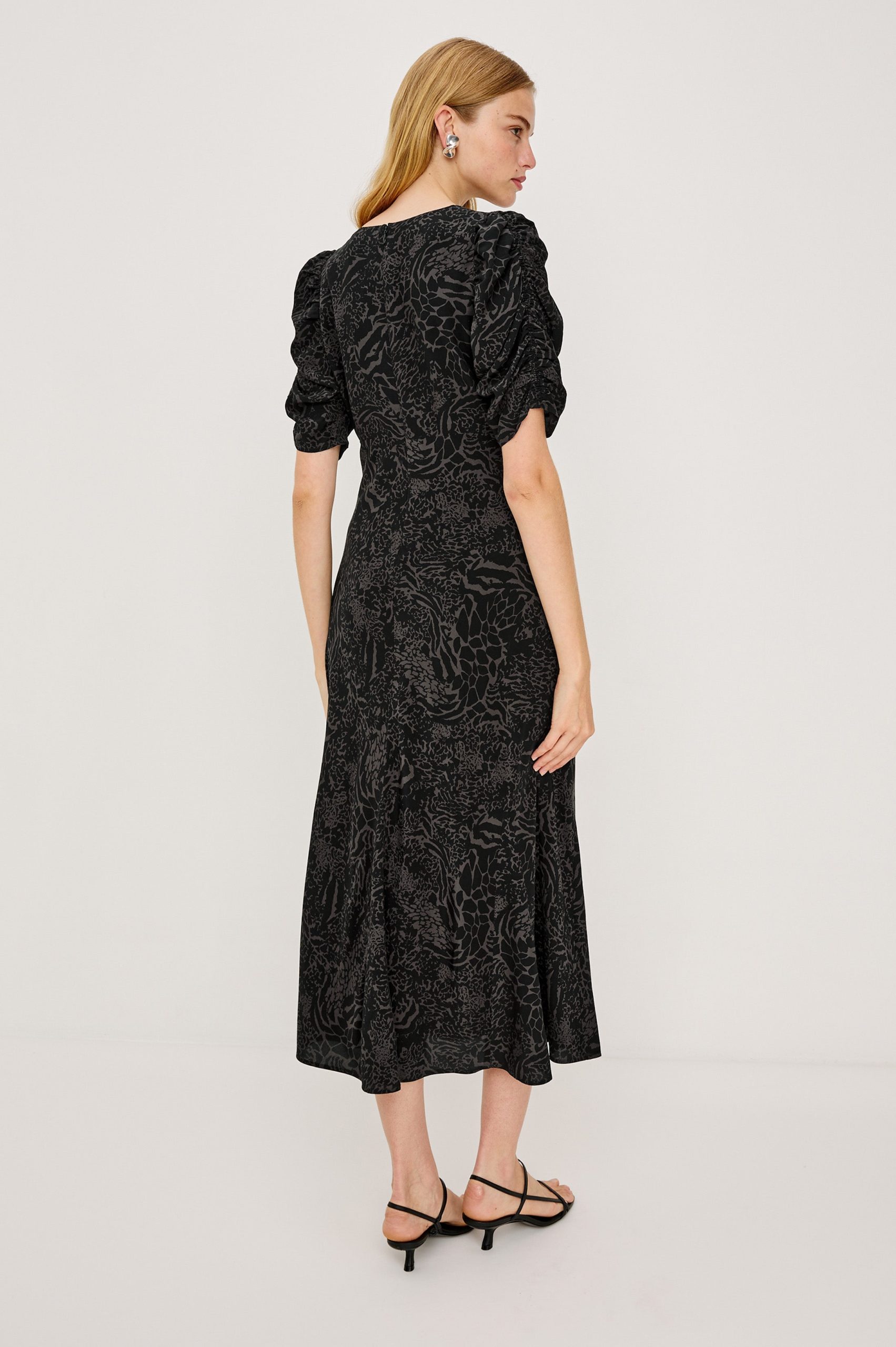 ZARIAH DRESS - CHARCOAL MIXED ANIMAL - Image 5