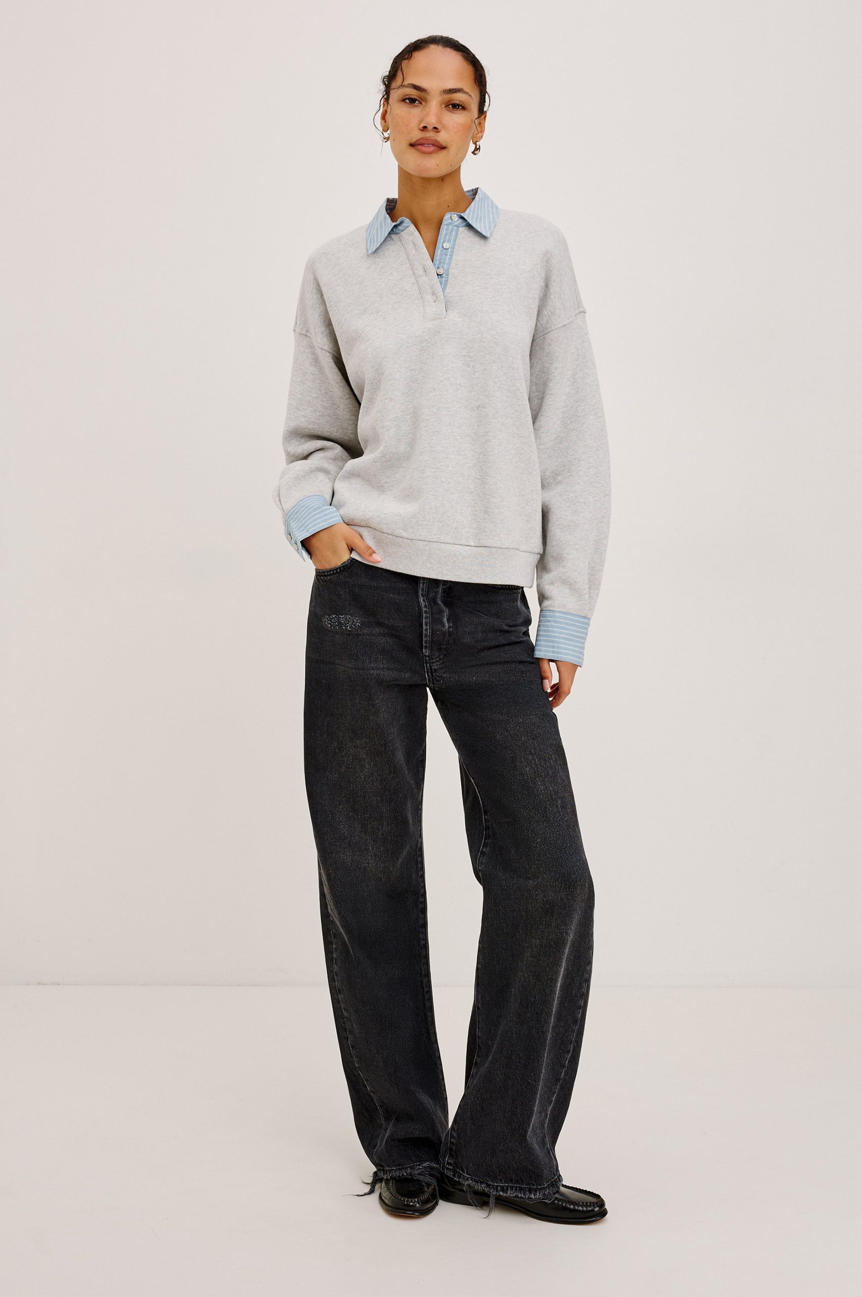 ZAVIER SWEATSHIRT - HEATHER GREY - Image 3