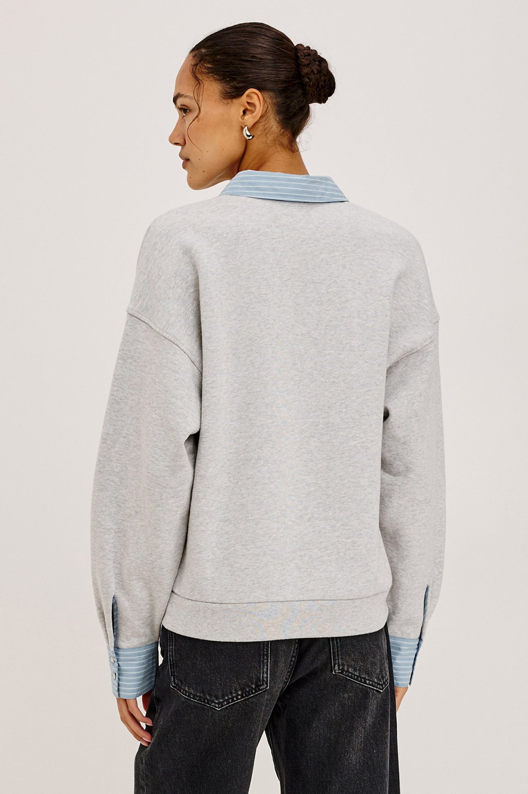 ZAVIER SWEATSHIRT - HEATHER GREY - Image 5