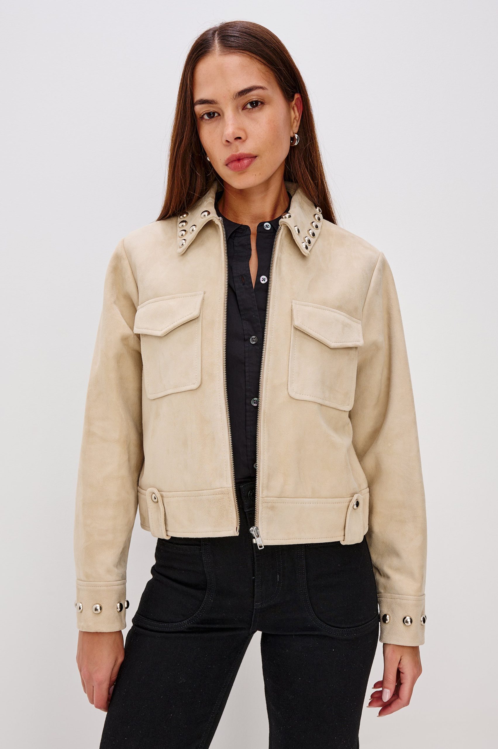 ZETA JACKET - TAUPE SUEDE