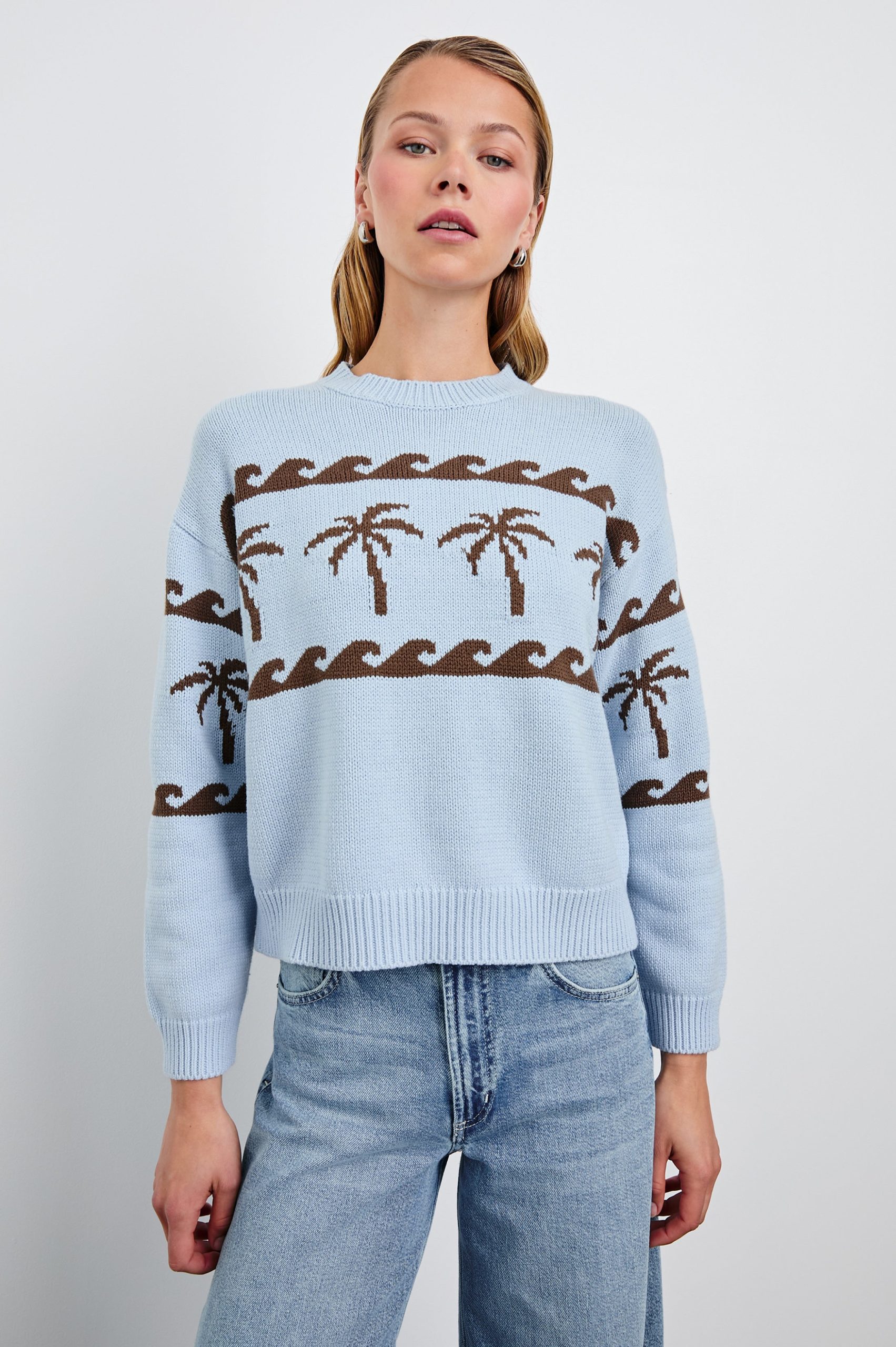 ZOEY SWEATER - PALM STRIPE - Image 4